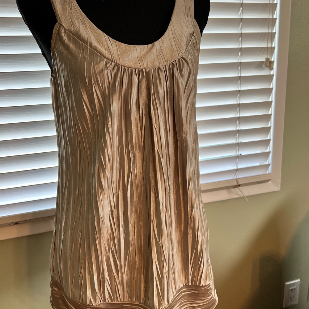 Gold tank top blouse